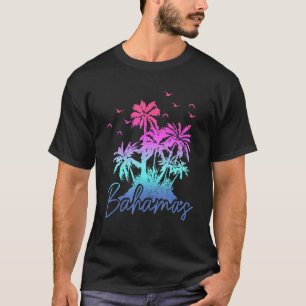 Bahamas Nassau Beach Vintage Palm Trees Vacation T-Shirt