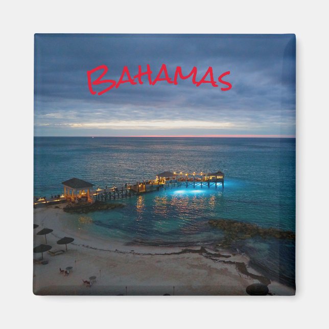 Bahamas Night Island Magnet (Front)