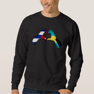 Bahamas Peru Flag Bahamians Peruvian Heart Sweatshirt