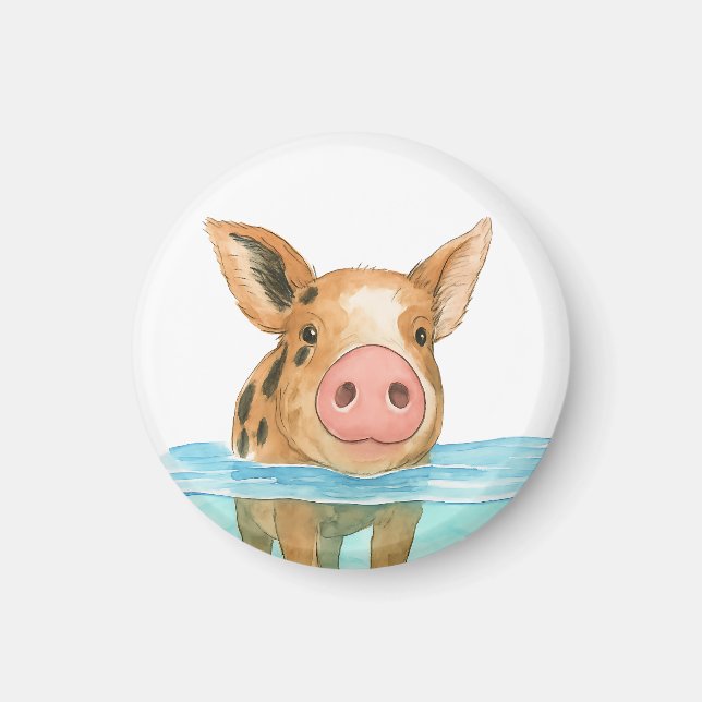 Bahamas Pig Vacation 2025 Souvenir Family Gift Magnet (Front)