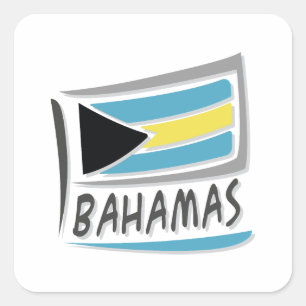 Bahamas Pride X Flag Square Sticker