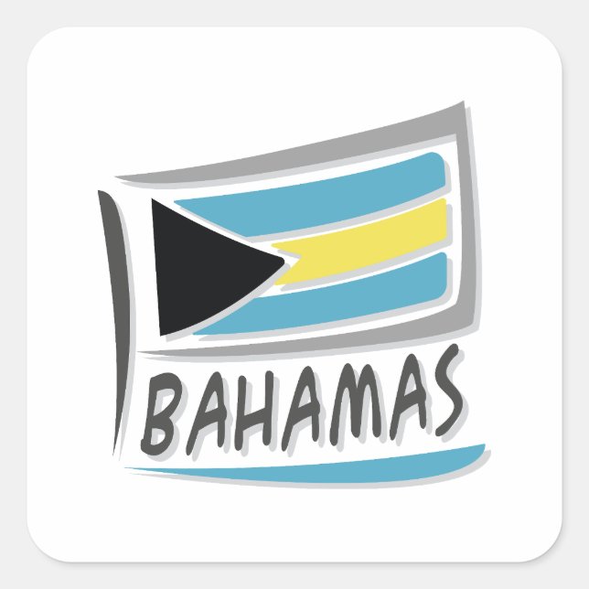 Bahamas  Pride X Flag  Square Sticker (Front)