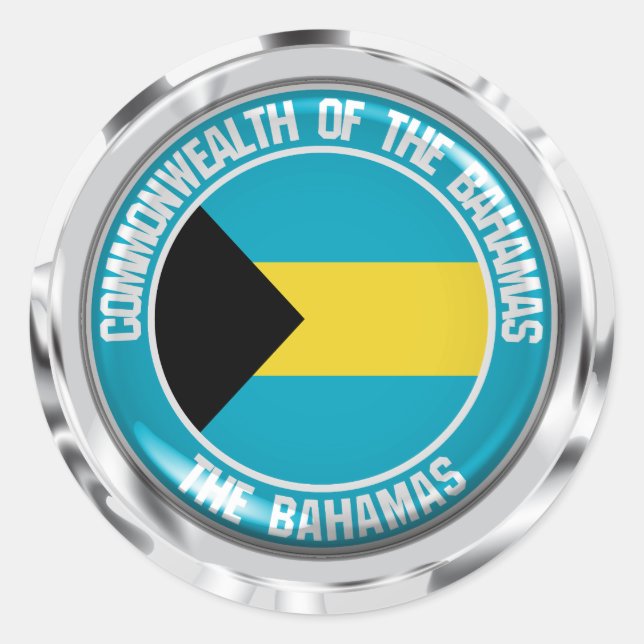 Bahamas Round Emblem Classic Round Sticker (Front)