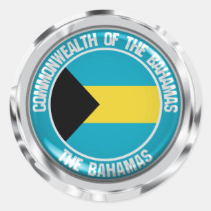 Bahamas Round Emblem Classic Round Sticker