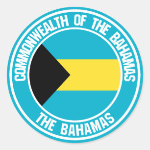 Bahamas Round Emblem Classic Round Sticker