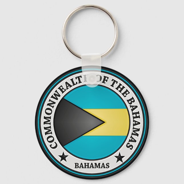 Bahamas Round Emblem Key Ring (Front)