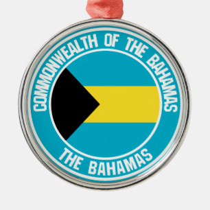 Bahamas Round Emblem Metal Ornament