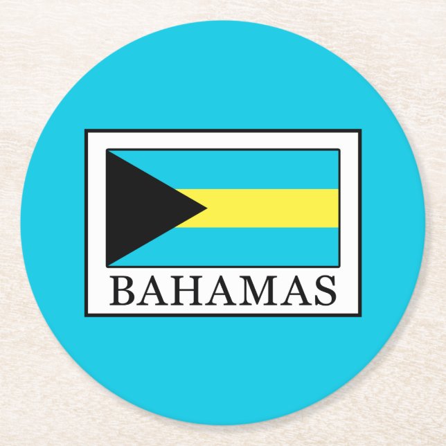 Bahamas Round Paper Coaster (Front)