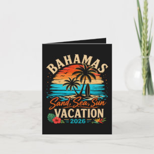Bahamas Sand Sea Sun Vacation 2026 Holiday Card