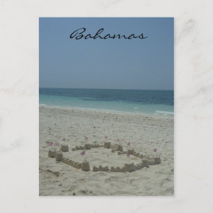 bahamas sandcastle postcard