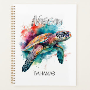 Bahamas Sea Turtle Bahamian Flag Beach Great Shark Planner