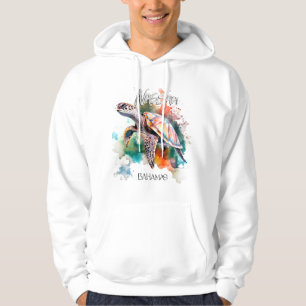 Bahamas Seat Turtle Bahamian Flag Beach Great Shar Hoodie