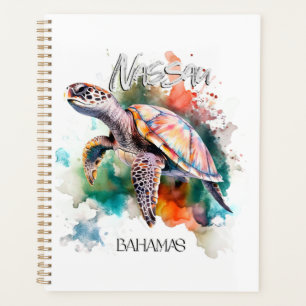 Bahamas Seat Turtle Bahamian Flag Beach Great Shar Planner