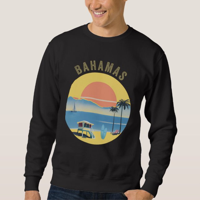 Bahamas Souvenir Apparel  Retro Vintage Bahamas Sweatshirt (Front)