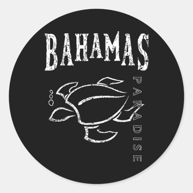 Bahamas Souvenir Classic Round Sticker (Front)
