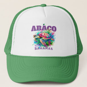 Bahamas Souvenir Gift : Abaco Bahamas Sea Turtle Trucker Hat