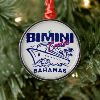 Bahamas Souvenir Gift : Bimini Bahamas Cruise Metal Ornament