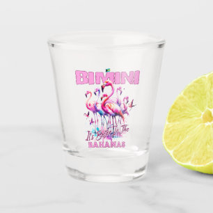Bahamas Souvenir Gift : Bimini Bahamas Flamingo Shot Glass