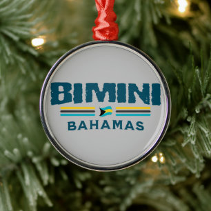 Bahamas Souvenir Gift: Bimini Bahamas Independence Metal Ornament