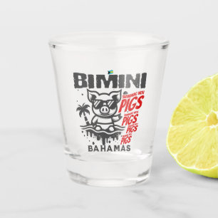 Bahamas Souvenir Gift: Bimini Bahamas Swimming Pig Shot Glass