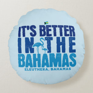 Bahamas Souvenir Gift : Eleuthera Bahamas Cruise Round Cushion