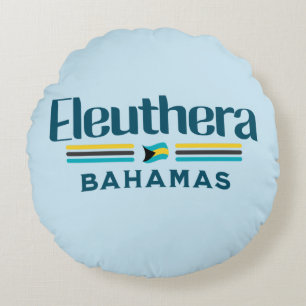 Bahamas Souvenir Gift : Eleuthera Bahamas Flag Round Cushion