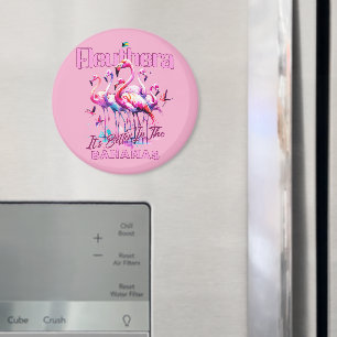 Bahamas Souvenir Gift : Eleuthera Bahamas Flamingo Magnet