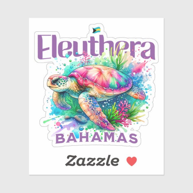 Bahamas Souvenir Gift : Eleuthera Bahamas Turtle (Sheet)