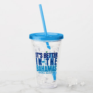 Bahamas Souvenir Gift: Exuma Bahamas Cruise Travel Acrylic Tumbler