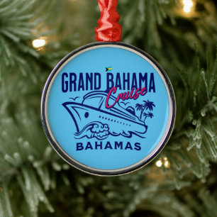 Bahamas Souvenir Gift: Grand Bahama Bahamas Cruise Metal Ornament