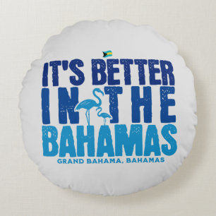 Bahamas Souvenir Gift: Grand Bahama Bahamas Cruise Round Cushion