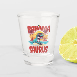 Bahamas Souvenir Gift : Grand Bahama Saurus T-Rex Shot Glass