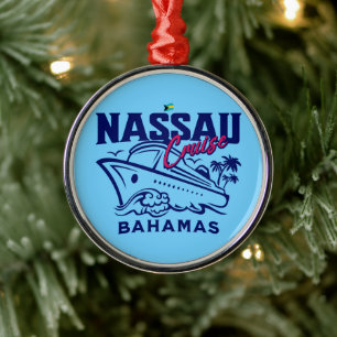 Bahamas Souvenir Gift : Nassau Bahamas Cruise Metal Ornament