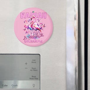 Bahamas Souvenir Gift : Nassau Bahamas Flamingo Magnet
