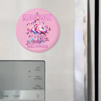 Bahamas Souvenir Gift : Nassau Bahamas Flamingo Magnet