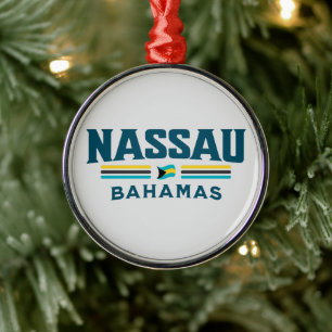 Bahamas Souvenir Gift: Nassau Bahamas Independence Metal Ornament