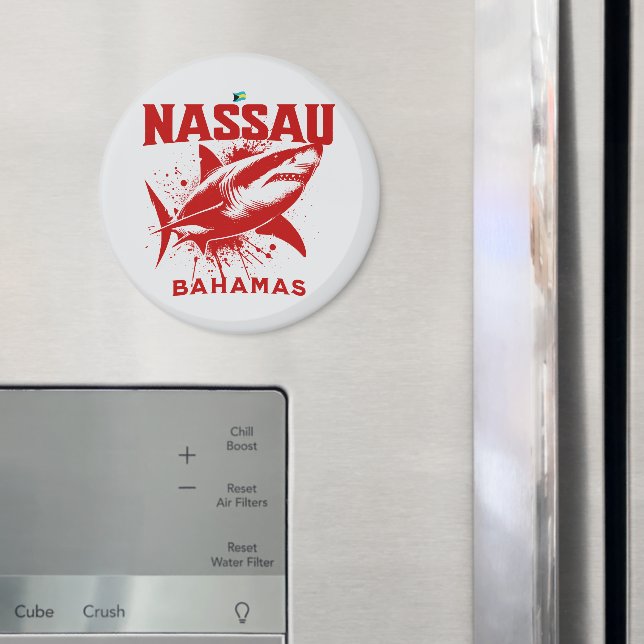 Bahamas Souvenir Gift : Nassau Bahamas Shark Fish Magnet (In Situ (Fridge))