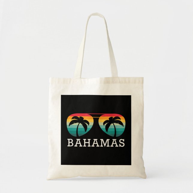 Bahamas Souvenir Retro Sunset Trip Summer Vacation Tote Bag (Front)