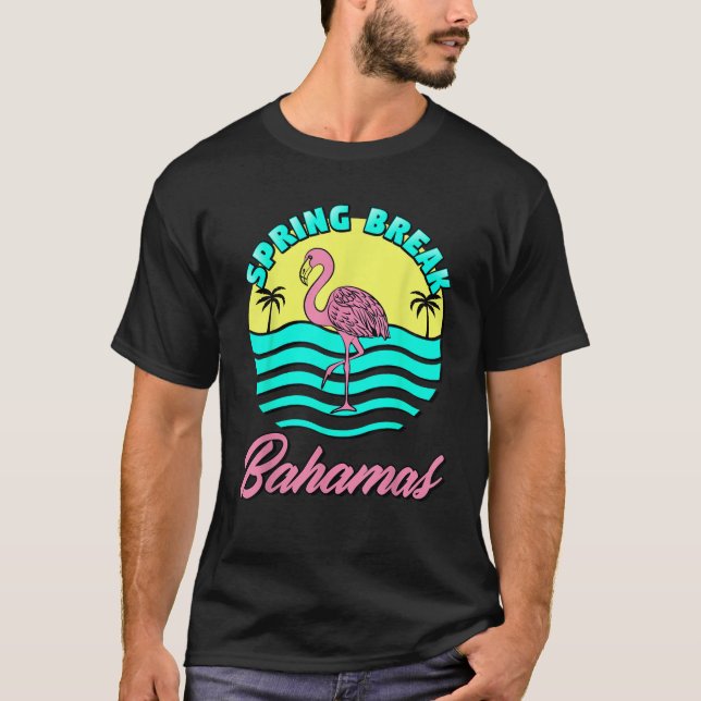 Bahamas Spring Break Sunset Graphic Logo Family Ma T-Shirt (Front)