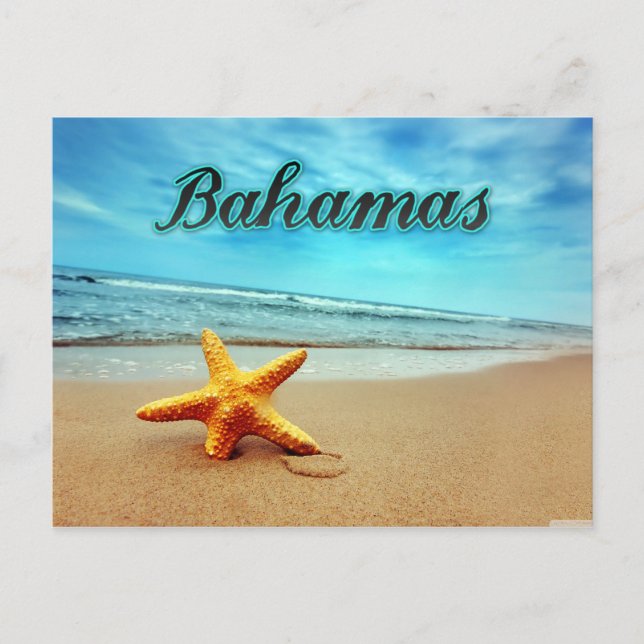 Bahamas starfish postcard (Front)