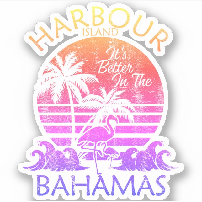 Bahamas Sticker Harbour Island Vacation Cruise (Front)