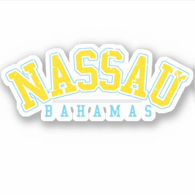 Bahamas Sticker Nassau Vacation Bahamian Cruise (Front)