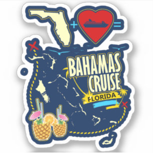Bahamas Sticker Vacation Beach Cruise Trip Florida