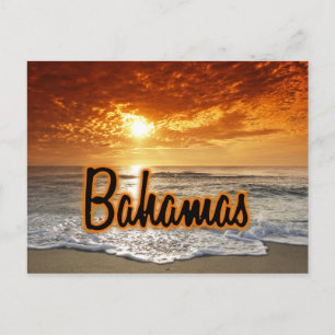 Bahamas sunset postcard