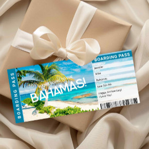 Bahamas Surprise Trip Boarding Pass Gift Card