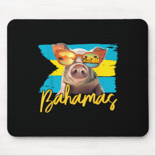 Bahamas Swimming Pig Caribbean Beach Trips Summer Mouse Pad