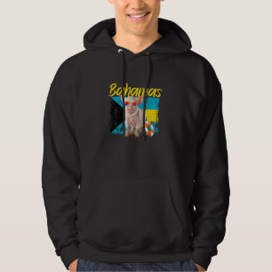 Bahamas Swimming Pig Summer Vacation Beach Souveni Hoodie