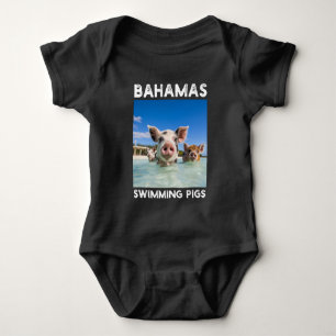Bahamas Swimming Pigs Exuma Baby Bodysuit