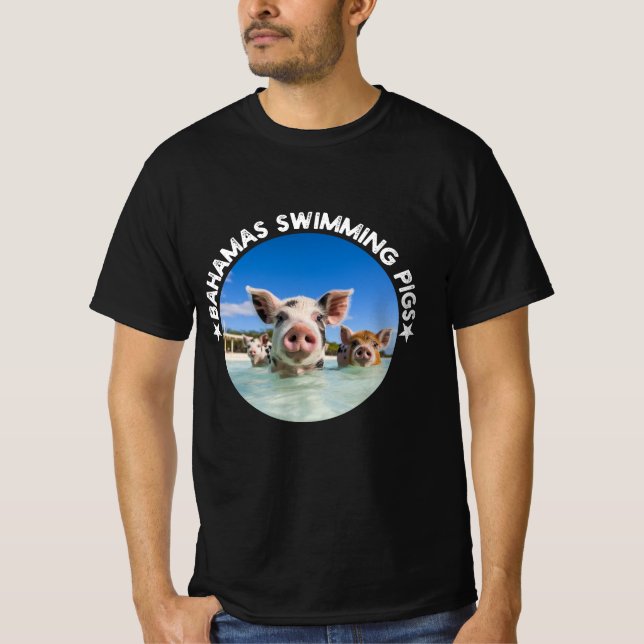 Bahamas Swimming Pigs Exuma T-Shirt (Front)