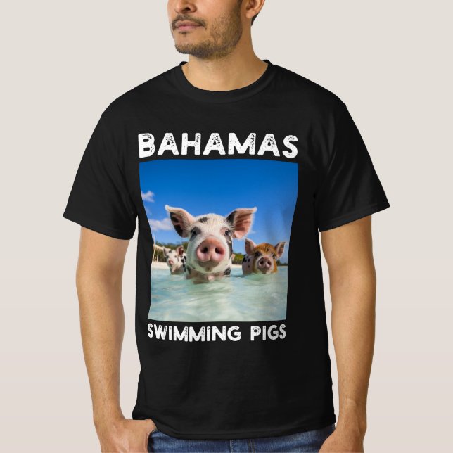Bahamas Swimming Pigs Exuma T-Shirt (Front)